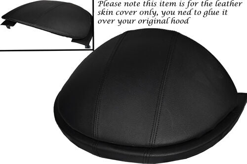BLACK STITCH FITS MERCEDES A CLASS W168 97-04 SPEEDO HOOD LEATHER SKIN COVER