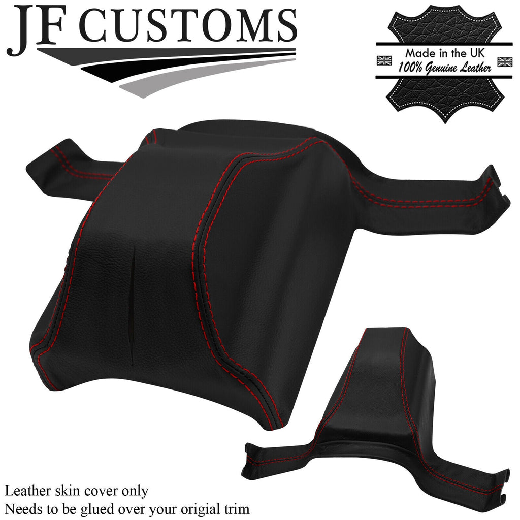 DARK RED STITCH HANDBRAKE HOUSING LEATHER COVER FITS MERCEDES SL C107 R107 71-89