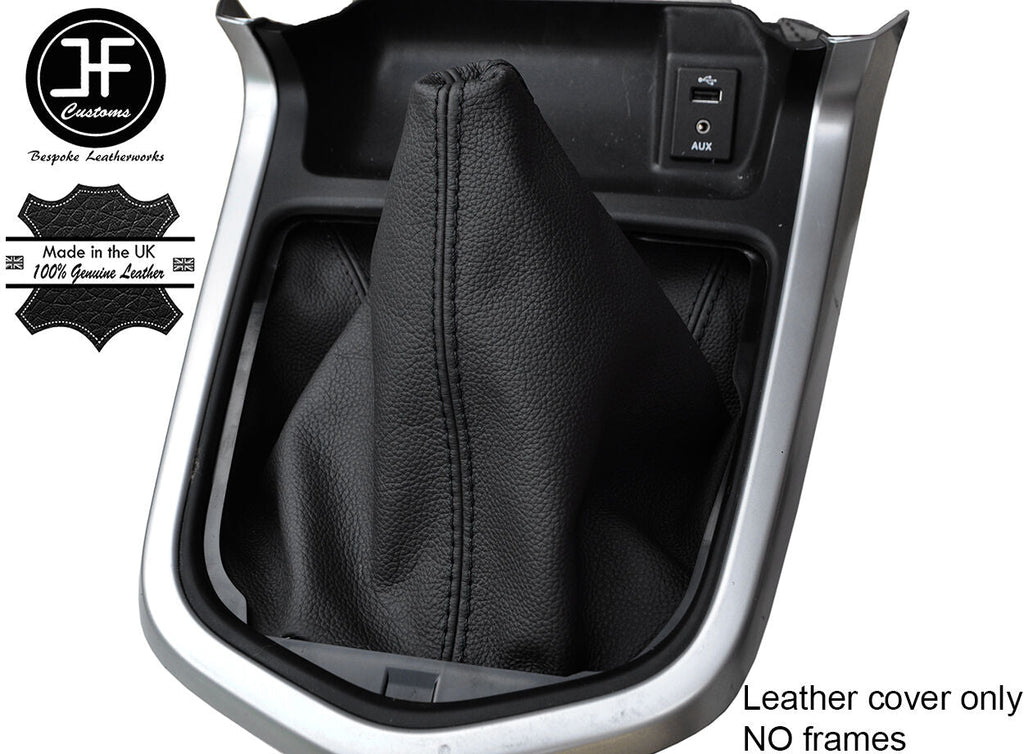 BLACK STITCHING LEATHER MANUAL GEAR GAITER FITS NAVARA NP300 D23 2015-2017