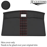RED STITCH TARTAN FRONT HEADLINER D GREY SUEDE COVER FOR VW T4 TRANSPORTER