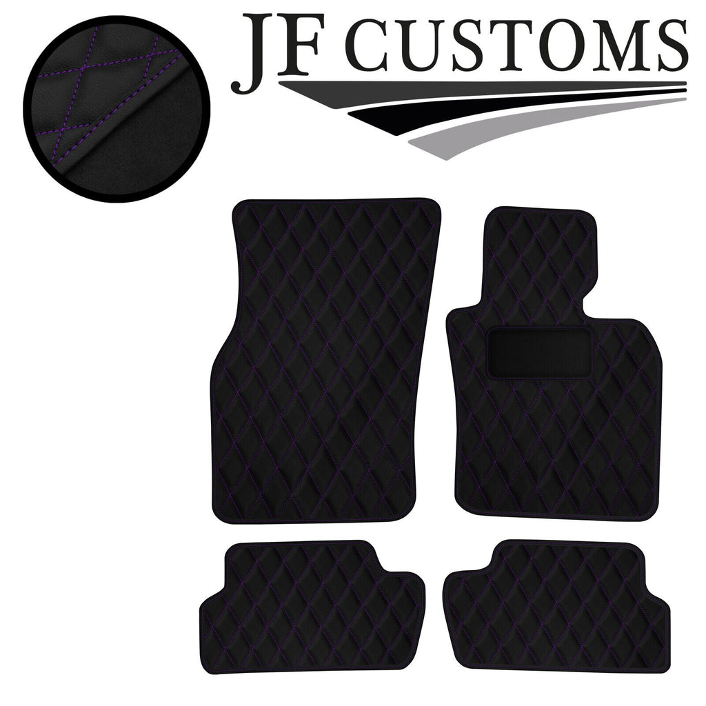 PURPLE DIAMOND STITCH VINYL 4X TAILORED FLOOR CARPETS FOR BMW MINI F56 13-21 JF1