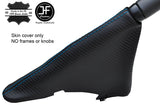 BLUE STITCH CARBON FIBER VINYL HANDBRAKE GAITER FOR BMW MINI R50 R52 R53 01-06