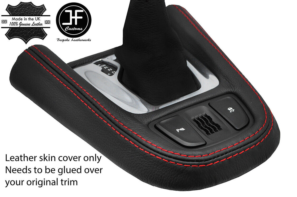 RED STITCH LEATHER AUTOMATIC GEAR SURROUND FOR VAUXHALL ZAFIRA C TOURER 12-17