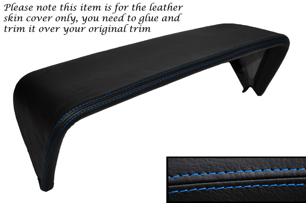 BLUE STITCH DASHBOARD BINNACLE LEATHER SKIN COVER FITS VAUXHALL OPEL MANTA B