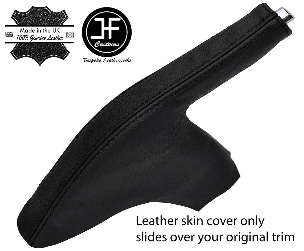 BLACK REAL LEATHER SKIN HANDBRAKE GAITER FITS FORD FIESTA MK9 2013-2016