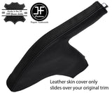 BLACK REAL LEATHER SKIN HANDBRAKE GAITER FITS FORD FIESTA MK9 2013-2016