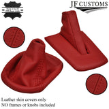 CALYPSO RED LEATHER FOR BMW Z4 E85 E86 COUPE ROADSTER GEAR + HANDBRAKE GAITER