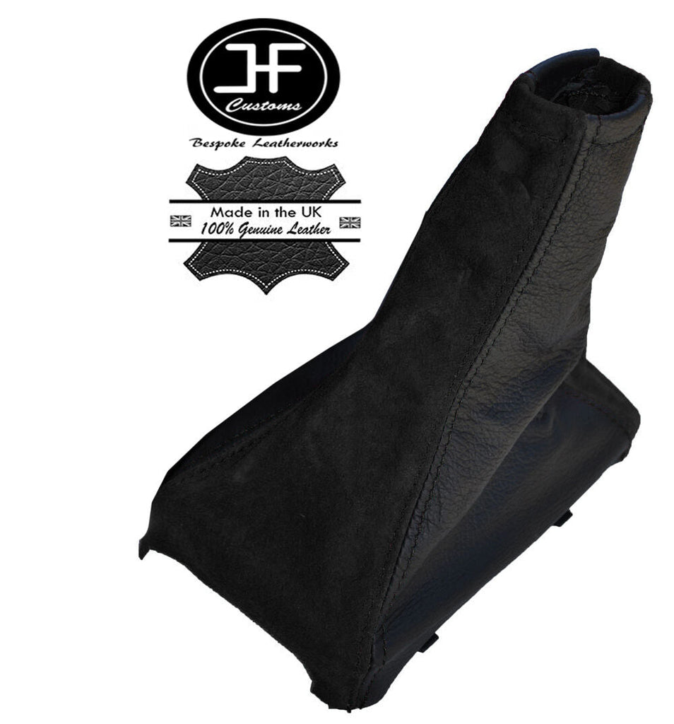 BLACK SUEDE BLACK LEATHER FITS VAUXHALL CORSA C MKII 2000-2006 GEAR GATOR