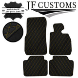 YELLOW DIAMOND STITCH VINYL 4X TAILORED FLOOR MAT CARPETS FOR BMW F30 F31 12-16