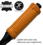 ORANGE TOP GRAIN REAL LEATHER HANDBRAKE HANDLE COVER FOR FIAT X1/9 X19