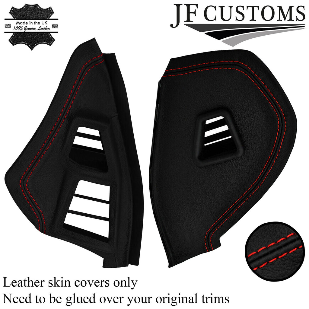 RED STITCH 2X END DASH SIDE TRIM LEATHER COVERS FITS MAZDA RX7 FD3 1992-2002