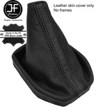 BLACK & BLACK STRIPE REAL LEATHER MANUAL GEAR GAITER FOR FORD B MAX B-MAX 12-18