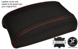 RED STITCH REAL LEATHER ARMREST LID COVER FITS MITSUBISHI OUTLANDER 2005-2013