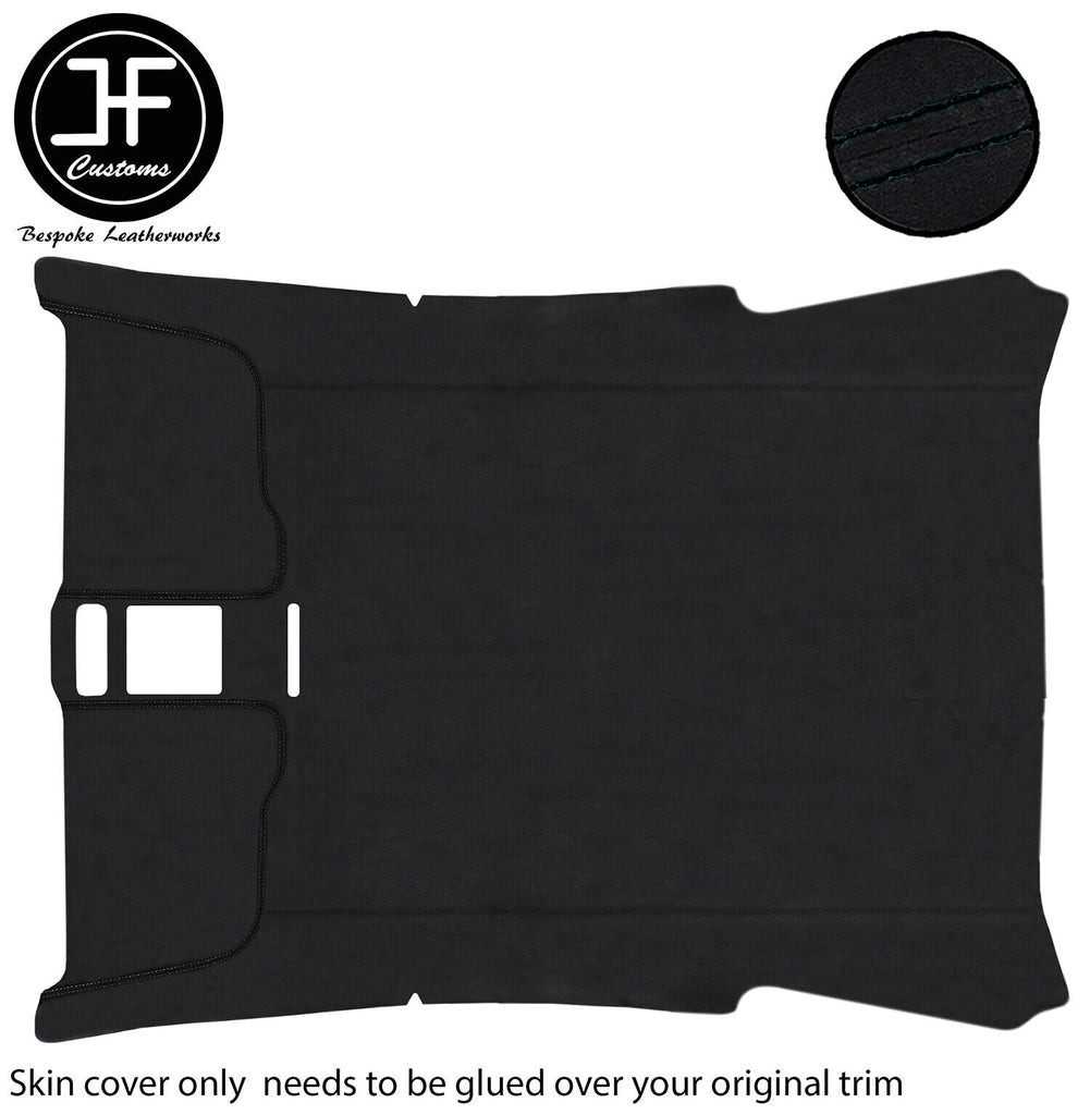 BLACK STITCH LUXE SUEDE HEADLINER ROOF COVER FITS SEAT LEON MK2 1P 05-12 5 DOOR