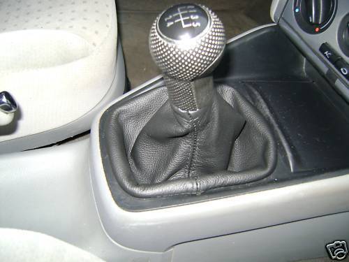 FITS GEAR GAITER BLACK LEATHER FIT 5 & 6 SPEED VW GOLF 4 Mk4 CUSTOM NEW