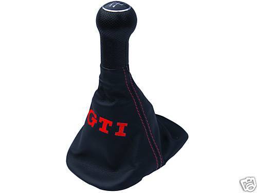 FITS VW GOLF GTI MK4 JETTA RED STITCH LEATHER GAITER BOOT CUSTOM NEW MADE IN UK