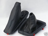 FITS BMW E36 E46 GEAR+HANDBRAKE GAITER LEATHER BLACK QUALITY CUSTOM NEW