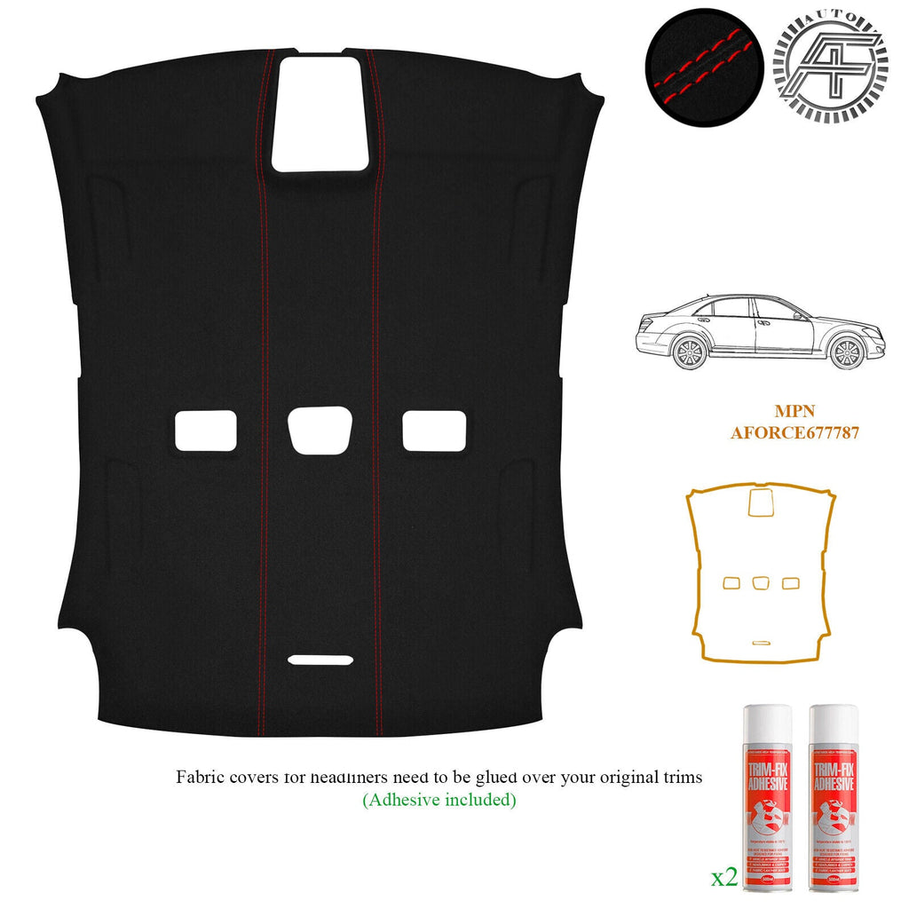 LUXE SUEDE HEADLINER COVER FITS MERCEDES S CLASS W221 06-13 CUSTOM NEW