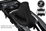 BLACK & BLACK STRIPE REAL LEATHER MANUAL GEAR GAITER FOR HONDA HR-V HRV 14-19