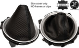 BLACK STITCH CARBON FIBER VINYL MANUAL GEAR GAITER FITS 350Z Z33 2002-2009