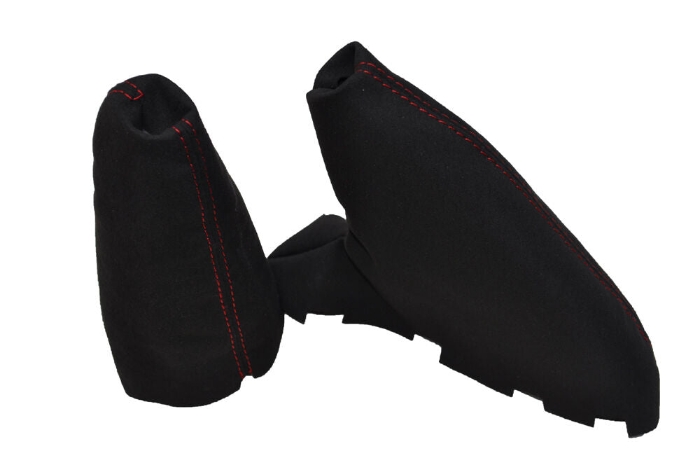 RED STITCH 2007-2012 FITS BMW MINI COOPER R56 R57 CLUBMAN R55 SET SUEDE