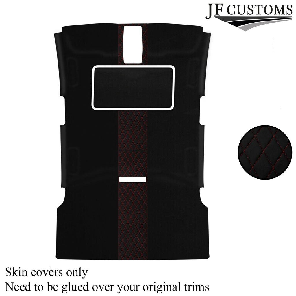 DSG2 RED STITCH LUXE SUEDE SUNROOF HEADLINER COVER FOR AUDI A6 C6 04-11 AVANT