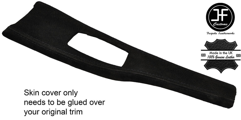 BLACK STITCH CONSOLE TRIM REAL SUEDE COVER FITS BMW 3 4 SERIES F30 F32 F35 F36