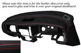 RED STITCH DASH DASHBOARD LEATHER SKIN COVER FITS MITSUBISHI L200 K74 98-06