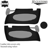 BLACK STITCH LEATHER & SUEDE COVERS FOR BMW MINI R50 R53 01-06 TOP RECOVERY KIT