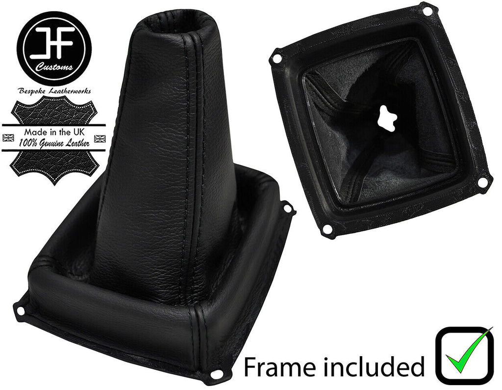 BLACK STITCH LEATHER MANUAL GEAR+PLASTIC FRAME FITS SSANGYONG REXTON 02-13