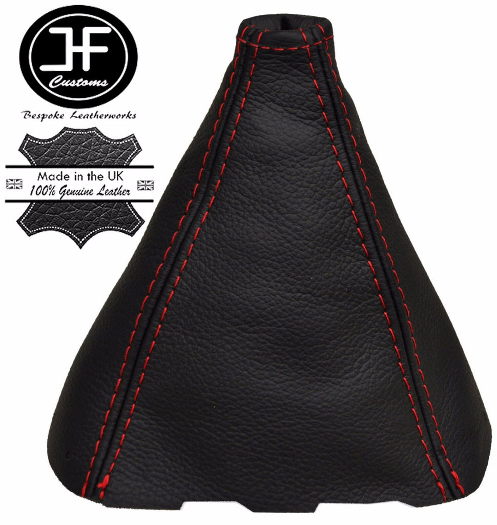 RED STITCH MANUAL LEATHER GEAR GAITER FITS SUBARU IMPREZA WRX STI 2008-2014