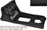 BLACK STITCH CENTRE CONSOLE LEATHER SKIN COVER FITS PORSCHE 924 944 1975-1985