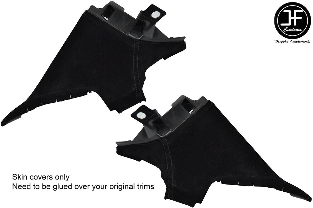 BLACK STITCH 2X QUARTER C PILLAR SUEDE COVER FOR TOYOTA GT86 SUBARU BRZ 12-19