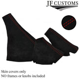 RED STITCH SUEDE GEAR HILOW HANDBRAKE FITS LAND ROVER DISCOVERY MK1 MK2 95-04