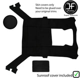 BLACK STITCH LUXE SUEDE HEADLINER SUN ROOF COVER FOR BMW E30 81-92 COUPE