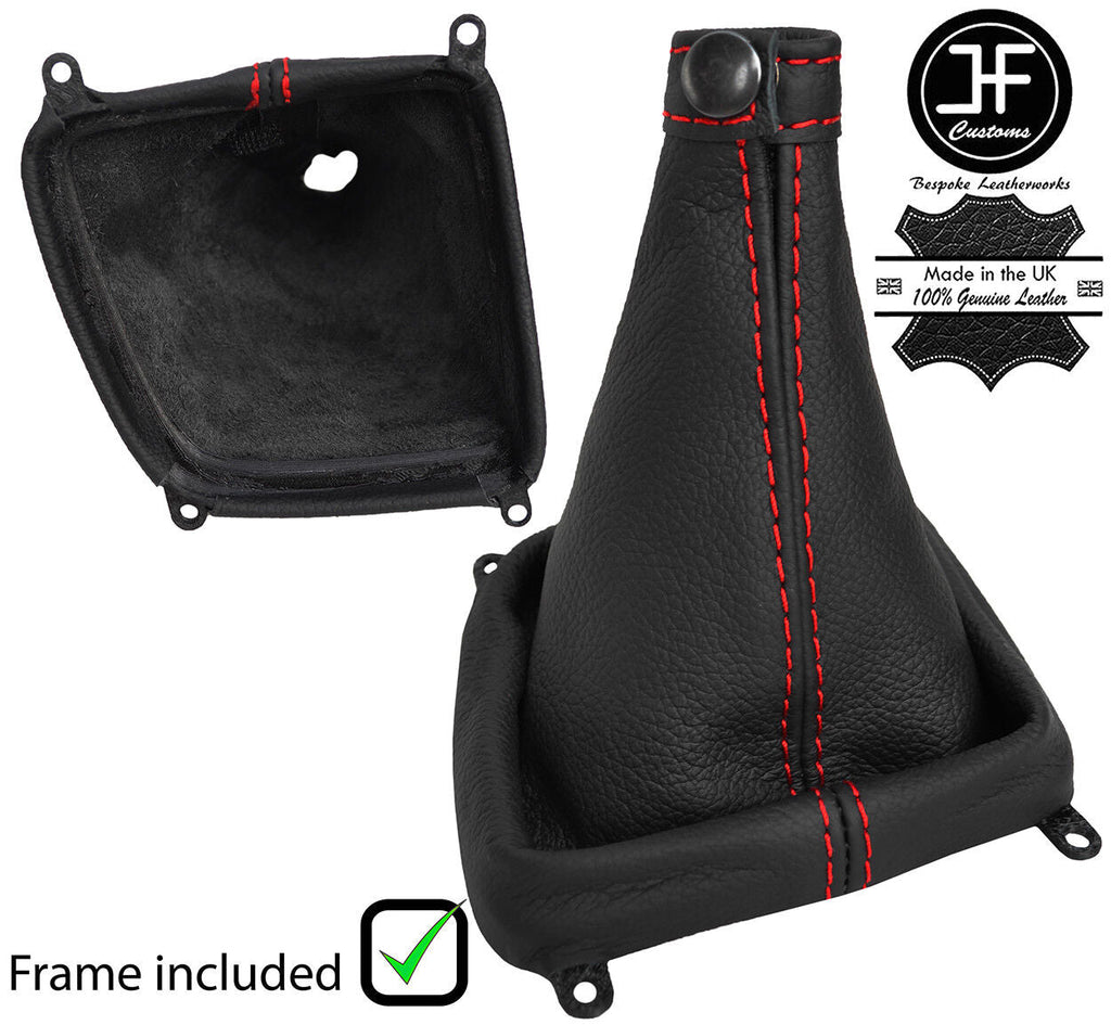 RED STITCH LEATHER MANUAL GEAR GAITER+PLASTIC FRAME FOR KIA SEDONA 2007-2011