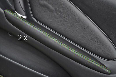 FITS TOYOTA CELICA 99-06 2X DOOR ARMREST COVERS green stitch CUSTOM NEW