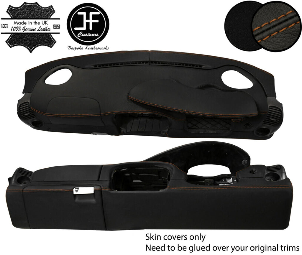 BROWN STITCH DASH DASHBOARD LEATHER COVER FOR PORSCHE CARRERA 911 996 01-05 JF1