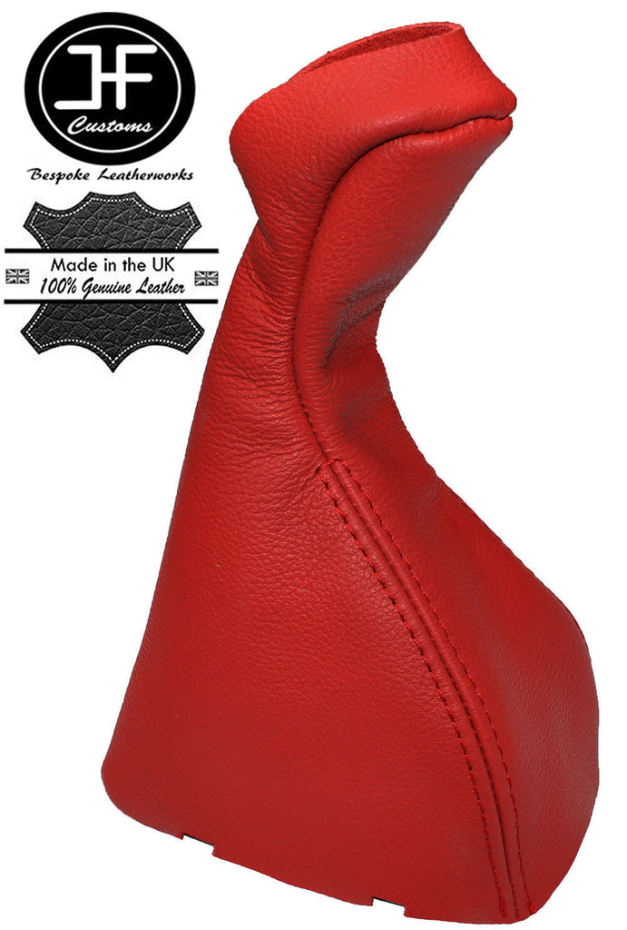 RED REAL LEATHER MANUAL GEAR KNOB GAITER COVER FITS MERCEDES E CLASS W211
