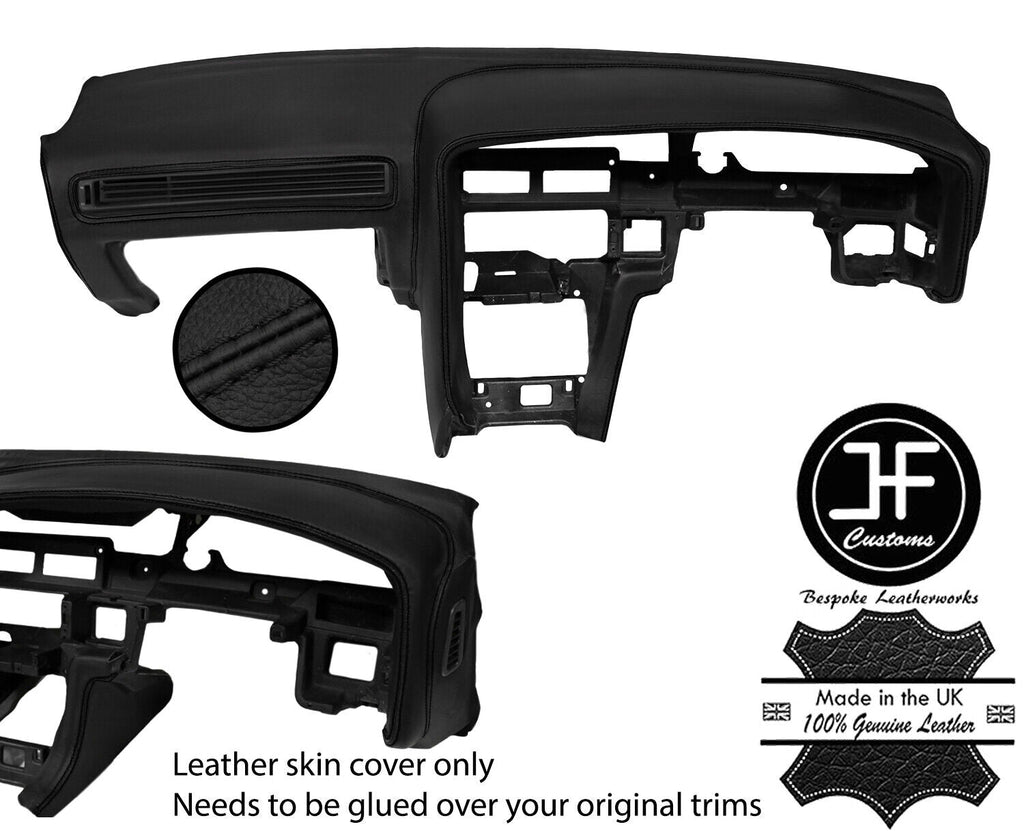 BLACK STITCH DASH DASHBOARD REAL LEATHER COVER FOR TOYOTA SUPRA MK3 86-93 JF1