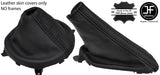 BLACK & BLACK STRIPE LEATHER GEAR & HANDBRAKE GAITER FITS FIAT 124 SPIDER 16-18