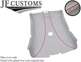 RED STITCH ROOF HEADLINING LINER L GREY LUXE SUEDE COVER FOR BMW E46 COUPE