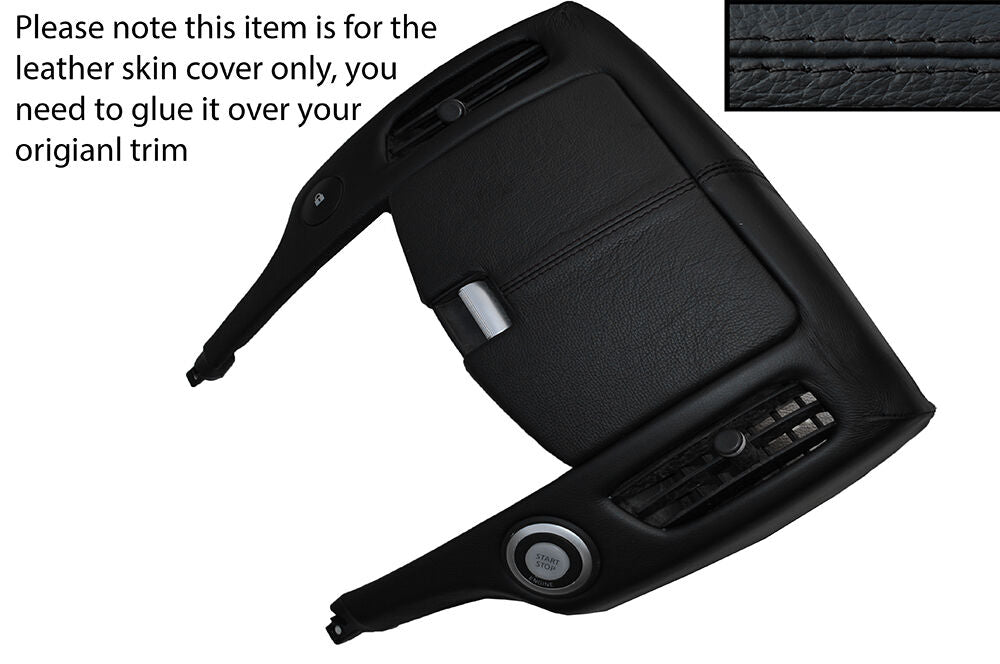 BLACK STITCH CENTRE UPPER DASH STORAGE TRIM SKIN COVERS FITS NISSAN 370Z 09-15