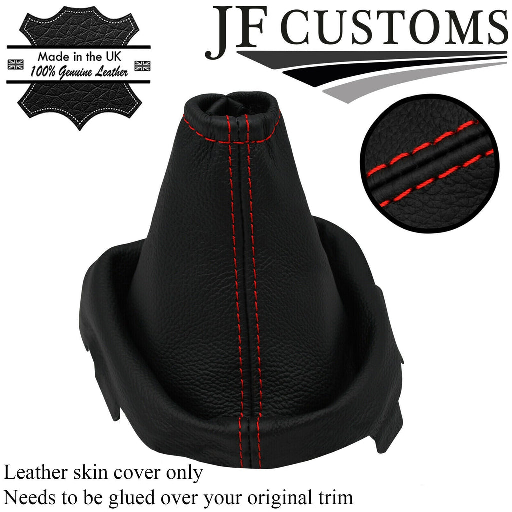 RED STITCH ITALIAN LEATHER GEAR GAITER FITS TOYOTA AURIS 15-18 CUSTOM NEW