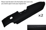 BLACK STITCH 2X REAR DOOR ARMREST LEATHER SKIN COVERS FITS HONDA CRV 2006-2012
