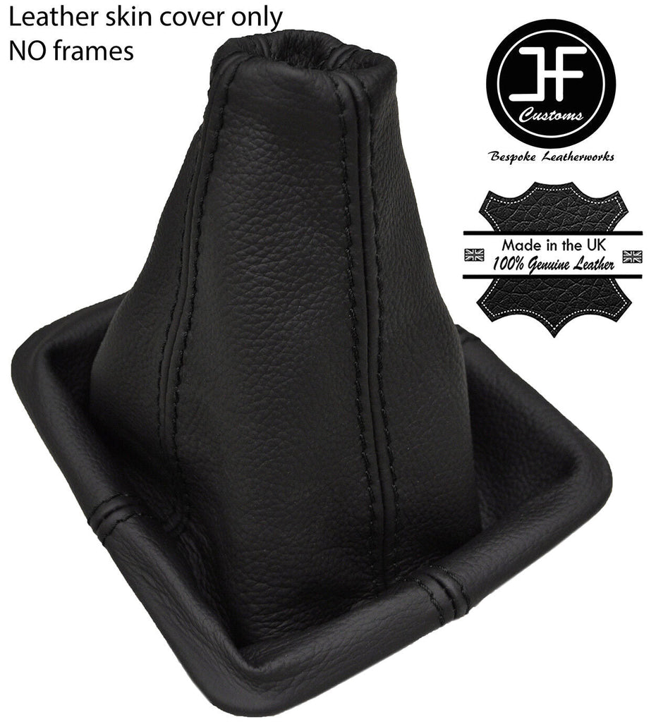 BLACK STITCHING REAL LEATHER MANUAL GEAR GAITER FITS RENAULT 19 CUSTOM NEW