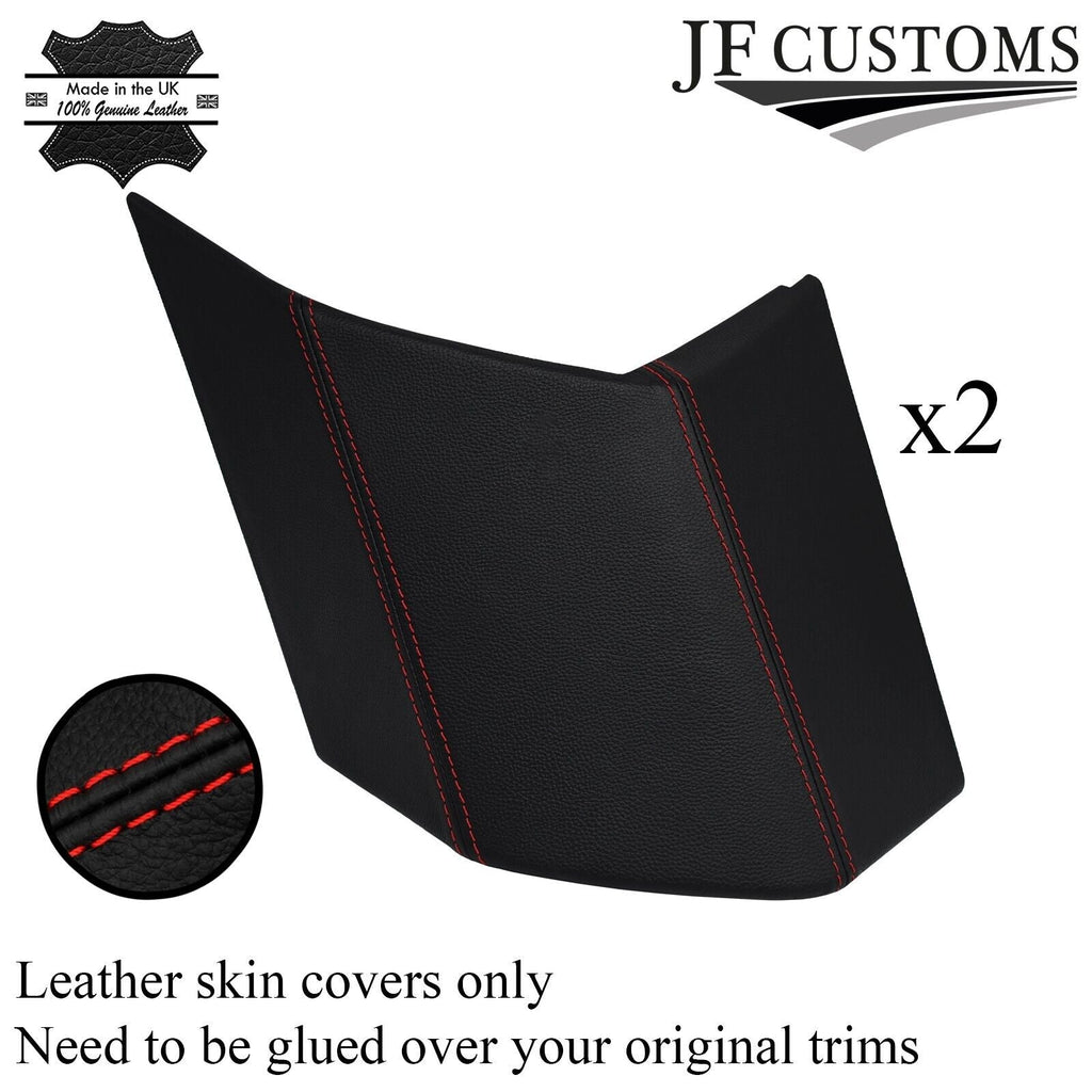 FOR RANGE ROVER SPORT L494 13-21 RED STITCH LEATHER 2X REAR D-PILLAR COVER