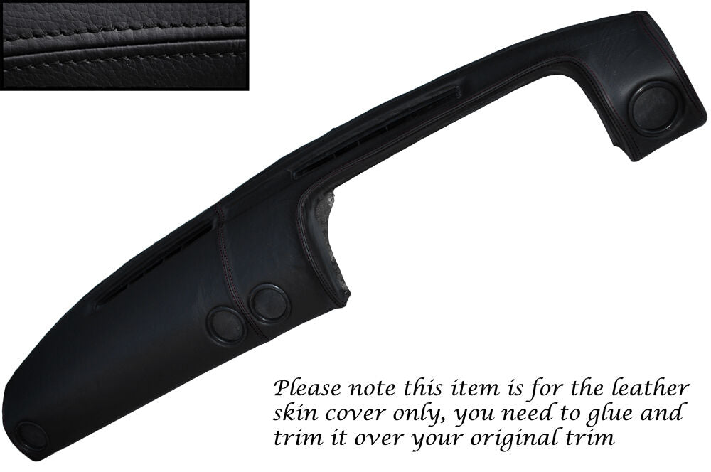 BLACK STITCH DASH DASHBOARD LEATHER COVER FITS VAUXHALL OPEL MANTA CUSTOM NEW