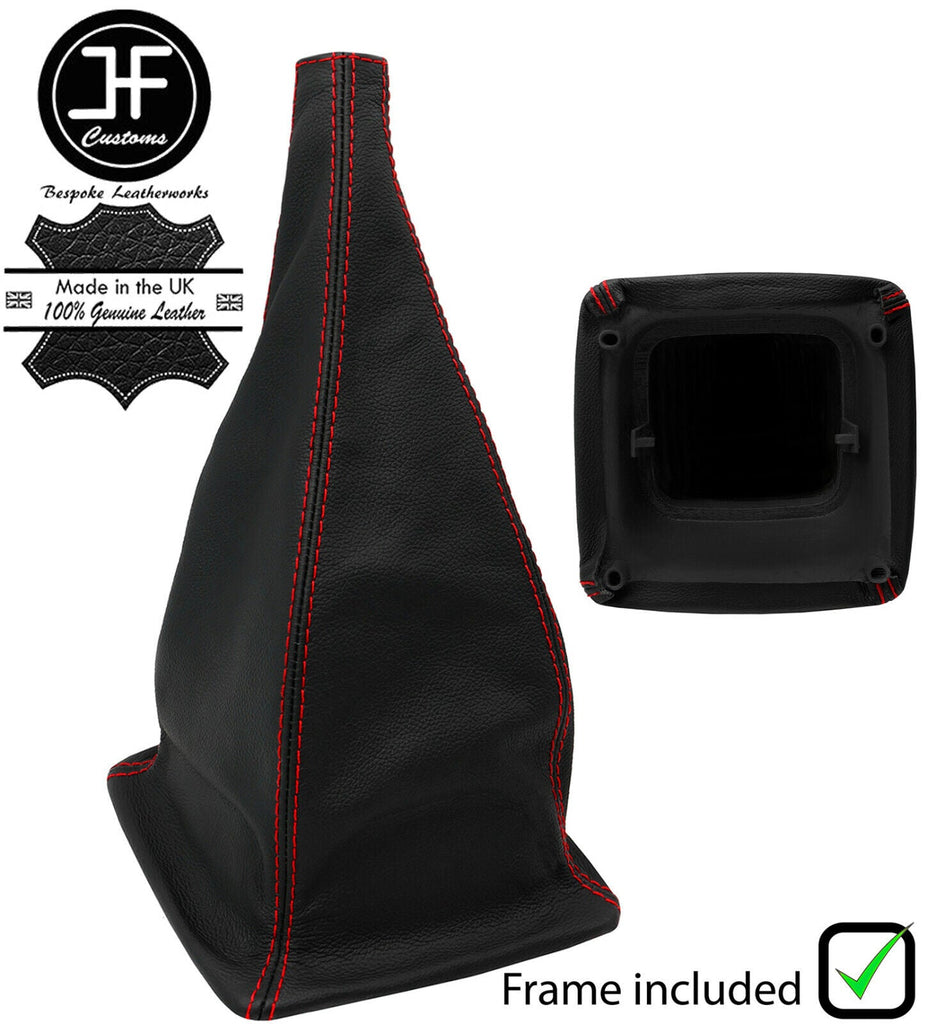 RED STITCH RUBBER REPLACEMENT LEATHER GEAR GAITER+FRAME FOR VW T4 TRANSPORTER