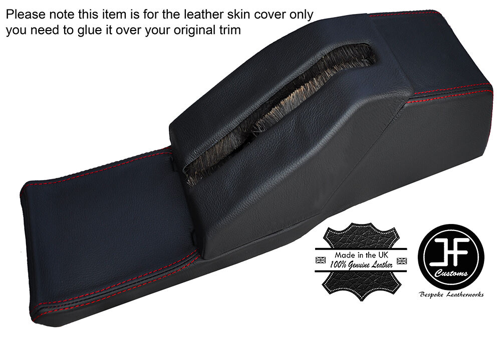 RED STICH CONSOLE ELECTRIC SEATS HANDBRAKE HOUSING LEATHER COVER FITS BMW E28